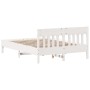 Estructura de cama con cabecero madera pino blanco 140x190 cm de , Camas y somieres - Ref: Foro24-842663, Precio: 126,63 €, D...