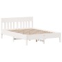 Estructura de cama con cabecero madera pino blanco 160x200 cm de , Camas y somieres - Ref: Foro24-3216207, Precio: 201,11 €, ...
