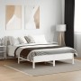 Estructura de cama con cabecero madera pino blanco 160x200 cm de , Camas y somieres - Ref: Foro24-3216207, Precio: 201,11 €, ...