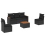 Set de sofás de jardín 6 piezas y cojines ratán sintético negro de , Conjuntos de jardín - Ref: Foro24-3258254, Precio: 368,0...