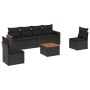 Set de comedor de jardín 7 pzas y cojines ratán sintético negro de , Conjuntos de jardín - Ref: Foro24-3258268, Precio: 424,4...