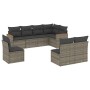 Set de sofás de jardín 8 pzas y cojines ratán sintético gris de , Conjuntos de jardín - Ref: Foro24-3258448, Precio: 475,81 €...