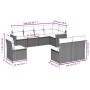 Set de sofás de jardín 8 pzas y cojines ratán sintético gris de , Conjuntos de jardín - Ref: Foro24-3258448, Precio: 475,81 €...