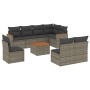 Set de muebles de jardín 9 pzas y cojines ratán sintético gris de , Conjuntos de jardín - Ref: Foro24-3258455, Precio: 506,82...