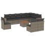 Set de sofás de jardín 11 pzas y cojines ratán sintético gris de , Conjuntos de jardín - Ref: Foro24-3258483, Precio: 619,69 ...