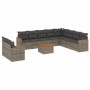 Set de sofás de jardín 11 pzas y cojines ratán sintético gris de , Conjuntos de jardín - Ref: Foro24-3258525, Precio: 648,66 ...