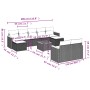 Set de sofás de jardín 10 pzas cojines ratán sintético negro de , Conjuntos de jardín - Ref: Foro24-3258808, Precio: 564,34 €...