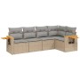 Juego de sofás jardín con cojines 5 pzas ratán sintético beige de , Conjuntos de jardín - Ref: Foro24-3259189, Precio: 370,37...