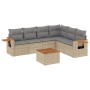 Set sofás de jardín 7 piezas y cojines ratán sintético beige de , Conjuntos de jardín - Ref: Foro24-3259252, Precio: 467,99 €...