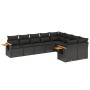 Set de sofás de jardín 8 piezas y cojines ratán sintético negro de , Conjuntos de jardín - Ref: Foro24-3259542, Precio: 650,5...