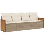 Juego de sofás jardín con cojines 4 pzas ratán sintético beige de , Conjuntos de jardín - Ref: Foro24-3259853, Precio: 307,26...