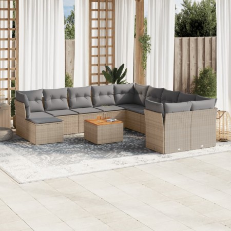 Set de sofás de jardín 12 pzas y cojines ratán sintético marrón de , Conjuntos de jardín - Ref: Foro24-3223980, Precio: 695,2...