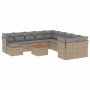 Set de sofás de jardín 12 pzas y cojines ratán sintético marrón de , Conjuntos de jardín - Ref: Foro24-3223980, Precio: 695,2...