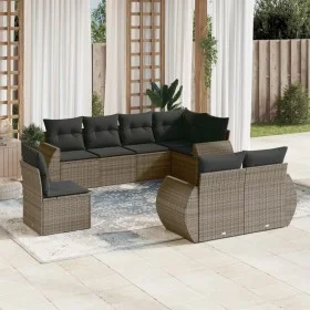 Set de sofás de jardín 8 pzas y cojines ratán sintético gris de , Conjuntos de jardín - Ref: Foro24-3253977, Precio: 570,55 €...