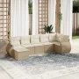 7-piece garden sofa set and beige synthetic rattan cushions by , Garden sets - Ref: Foro24-3254015, Price: 519,80 €, Discount: %