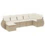 7-piece garden sofa set and beige synthetic rattan cushions by , Garden sets - Ref: Foro24-3254015, Price: 519,80 €, Discount: %