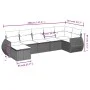 7-piece garden sofa set and beige synthetic rattan cushions by , Garden sets - Ref: Foro24-3254015, Price: 519,80 €, Discount: %