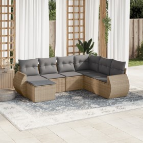 Set sofás de jardín 7 piezas y cojines ratán sintético beige de , Conjuntos de jardín - Ref: Foro24-3254036, Precio: 467,58 €...