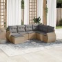 Set sofás de jardín 7 piezas y cojines ratán sintético beige de , Conjuntos de jardín - Ref: Foro24-3254036, Precio: 467,58 €...