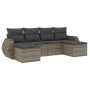 Set de muebles de jardín 6 pzas y cojines ratán sintético gris de , Conjuntos de jardín - Ref: Foro24-3254057, Precio: 376,26...