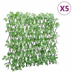 Enrejado expansible hiedra artificial verde 5 uds 180x65 cm by , fence panels - Ref: Foro24-366587, Price: 135,74 €, Discount: %