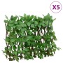 Enrejado expandible hiedra artificial verde 5 uds 180x30 cm de , Paneles de vallas - Ref: Foro24-366585, Precio: 58,38 €, Des...