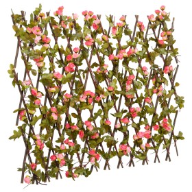 Enrejado valla expansible de hiedra artificial rosa 180x60 cm de , Paneles de vallas - Ref: Foro24-366578, Precio: 56,43 €, D...