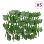 Enrejado expansible de parra artificial verde 5 uds 180x20 cm de , Paneles de vallas - Ref: Foro24-366581, Precio: 29,38 €, D...