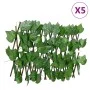 Enrejado expansible de parra artificial verde 5 uds 180x20 cm de , Paneles de vallas - Ref: Foro24-366581, Precio: 35,77 €, D...