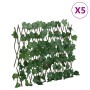 Enrejado expansible de parra artificial verde 5 uds 190x60 cm de , Paneles de vallas - Ref: Foro24-366583, Precio: 53,70 €, D...