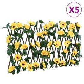 Erweiterbares Spalier künstlicher Efeu gelb 5 Stück 180x20 cm von , Zaunpaneele - Ref: Foro24-366597, Preis: 58,29 €, Rabatt: %