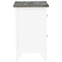 Mesita de noche madera de Paulownia gris y blanca 38x28x45 cm de vidaXL, Mesitas de noche - Ref: Foro24-284047, Precio: 51,28...