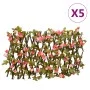Expandable trellis artificial ivy pink 5 pcs 180x20 cm by , fence panels - Ref: Foro24-366577, Price: 81,74 €, Discount: %
