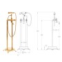 Grifo para bañera de pie acero inoxidable dorado 99,5 cm de vidaXL, Grifos de bañera - Ref: Foro24-145095, Precio: 236,30 €, ...