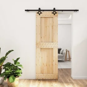 Puerta corredera con herrajes madera maciza de pino 70x210 cm de , Puertas - Ref: Foro24-3203128, Precio: 171,22 €, Descuento: %