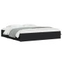 Estructura cama con cajones madera ingeniería negra 160x200 cm de , Camas y somieres - Ref: Foro24-3207260, Precio: 202,92 €,...