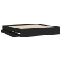 Estructura cama con cajones madera ingeniería negra 160x200 cm de , Camas y somieres - Ref: Foro24-3207260, Precio: 202,92 €,...