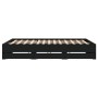 Estructura cama con cajones madera ingeniería negra 160x200 cm de , Camas y somieres - Ref: Foro24-3207260, Precio: 202,92 €,...
