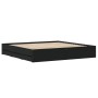 Estructura cama con cajones madera ingeniería negra 160x200 cm de , Camas y somieres - Ref: Foro24-3207260, Precio: 202,92 €,...