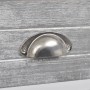 Mesita de noche madera de Paulownia gris y blanca 38x28x45 cm de vidaXL, Mesitas de noche - Ref: Foro24-284047, Precio: 51,28...