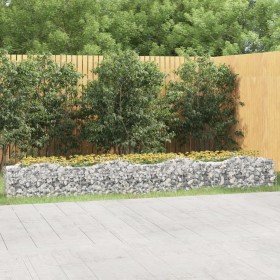 Arriate de gaviones forma arco hierro galvanizado 400x50x50 cm de , Maceteros y jardineras - Ref: Foro24-153543, Precio: 100,...