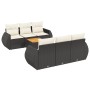 Set de comedor de jardín 7 pzas y cojines ratán sintético negro de , Conjuntos de jardín - Ref: Foro24-3224894, Precio: 448,8...