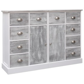 Aparador con 10 cajones madera gris 113x30x79 cm de vidaXL, Aparadores - Ref: Foro24-284173, Precio: 260,94 €, Descuento: %