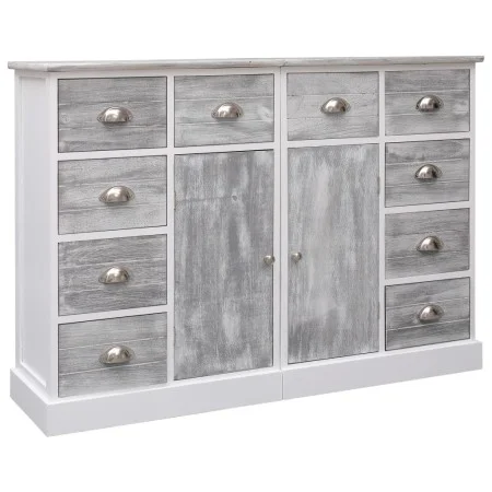 Aparador con 10 cajones madera gris 113x30x79 cm de vidaXL, Aparadores - Ref: Foro24-284173, Precio: 257,46 €, Descuento: %