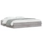 Cama con cajones madera ingeniería gris Sonoma 160x200 cm de , Camas y somieres - Ref: Foro24-3207264, Precio: 170,80 €, Desc...