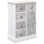 Aparador con 10 cajones madera gris 113x30x79 cm de vidaXL, Aparadores - Ref: Foro24-284173, Precio: 257,46 €, Descuento: %