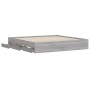 Cama con cajones madera ingeniería gris Sonoma 160x200 cm de , Camas y somieres - Ref: Foro24-3207264, Precio: 170,80 €, Desc...