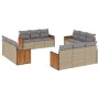 Set de sofás de jardín 12 pzas y cojines ratán sintético marrón de , Conjuntos de jardín - Ref: Foro24-3227515, Precio: 810,2...