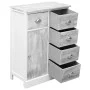 Aparador con 10 cajones madera gris 113x30x79 cm de vidaXL, Aparadores - Ref: Foro24-284173, Precio: 257,46 €, Descuento: %
