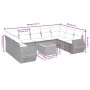 Set de sofás de jardín 10 pzas con cojines ratán sintético gris de , Conjuntos de jardín - Ref: Foro24-3225150, Precio: 600,8...